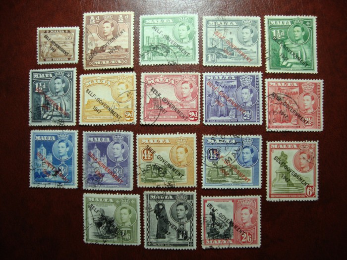 MALTA 1947 GEORGE VI SUPRATIPAR