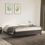Cumpara ieftin Cadru de pat fără saltea, gri &icirc;nchis, 180x200 cm, catifea