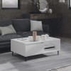 Gossi masa de cafea, alb, 90x60x35 cm, lemn prelucrat