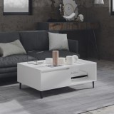 Gossi masa de cafea, alb, 90x60x35 cm, lemn prelucrat