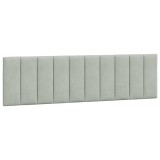 Cumpara ieftin Perna tablie de pat, Hanko, gri deschis, 180 cm, catifea