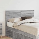 vidaXL Tăblie cap cu headboard Gri Sonoma 135 cm Lemn compozit 888436