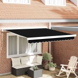 Marchiză manuală retractabilă Negru 350x250 cm