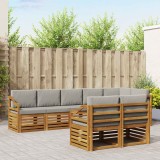vidaXL Seturi de canapele cu pernă 8 pcs Gri natural și deschis 3375026