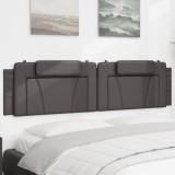 vidaXL Pernă pentru tăblie, gri, 200 cm, piele artificială