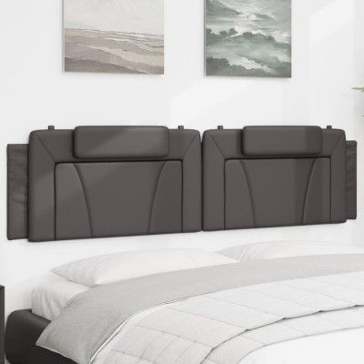 vidaXL Pernă pentru tăblie, gri, 200 cm, piele artificială 374817 foto