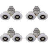 Set 4 Role Cabina Dus 23mm ABS Aluminiu Alb Gri