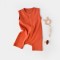 Salopeta fara maneci si pantaloni scurti - 100% bumbac organic - Scortisoara, BabyCosy (Marime: 12-18 Luni)