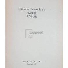 Adrian Nicolescu - Dictionar frazeologic englez-roman (editia 1967)