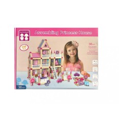 Set de constructie din lemn 298 piese - Little Princess, 7Toys
