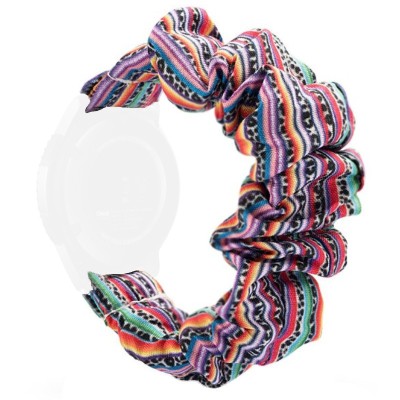 Curea textila elastica, compatibila Samsung Galaxy Watch Active 2, telescoape Quick Release, Scrunchies 18 foto