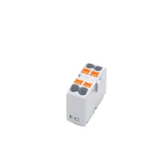 Conectori 225-4 PTFIX 2.5mm pe sina DIN