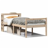 Cumpara ieftin Cadru de pat senior cu tablie, 75x190 cm, lemn masiv de pin