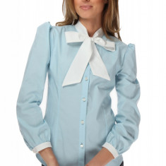 Camasa dama office bleu cu funda alba, 36