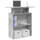 VidaXL Birou de recepție Gri beton 100x40x104 cm Lemn prelucrat