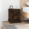 Gossi noptiere, 2 buc., stejar afumat, 39x39x47,5 cm, lemn prelucrat