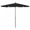vidaXL Umbrelă de grădină cu st&acirc;lp, negru, 210x140 cm