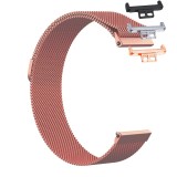 Curea otel, Milanese Slim Fit, compatibila Huawei Watch Fit 1, cu adaptor dedicat, Pink Rose