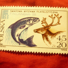 Serie 1 valoare Polonia 1978 - Ziua Timbrului -Finlandia'88 - Fauna