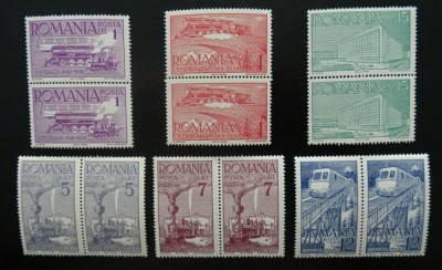 Romania LP 132 , Ceferiada in pereche , MNH/** foto