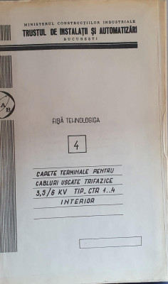 Fișe tehnologice pentru instalații electrice - 1977 - 1978 (vol. 1 si 2) foto