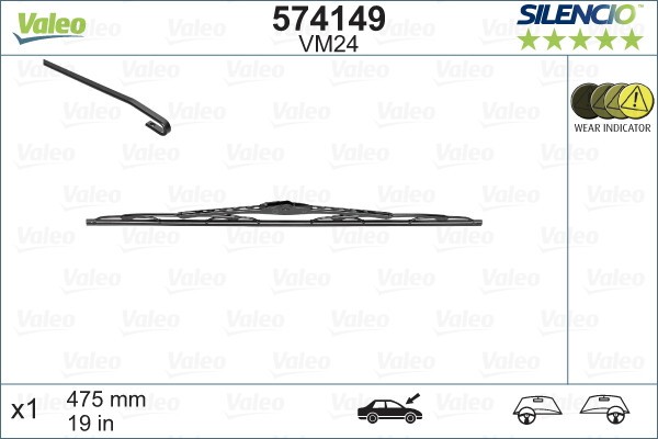 VALEO 574149 SILENCIO CONVENTIONAL SINGLE lamela stergator