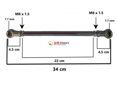 Bieleta directie completa ATV 110 cm3 roata pe 6&amp;quot;-7&amp;quot; foto