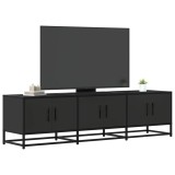 vidaXL Dulap TV, negru, 150x35x41 cm, lemn prelucrat și metal 848859