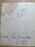 Brosura sportiva - SPORT, apare saptamanal - datata 3 martie 1934 - manuscris