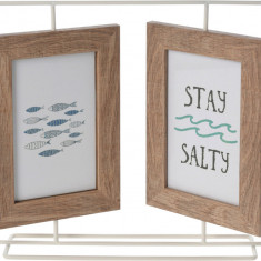 Rama foto Stay salty, 32.5x5x26.5 cm, lemn