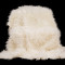 Cuvertura pat alpaca 150/200, blana sintetica, alb-ecru
