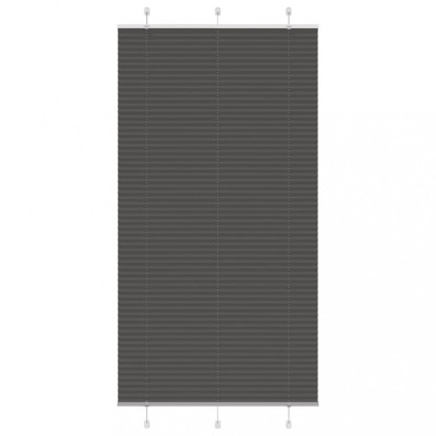 Jaluzea plisată negru 110x200 cm Lățime țesătură 109,4 cm foto
