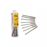 Set 8 burghie SDS Plus cu 2 taisuri, 6-10 mm, Dewalt tip DT60300-QZ