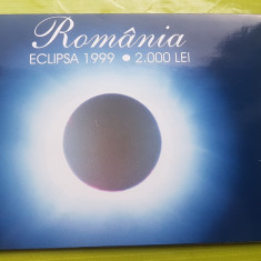 F153-I-Romanaia bancnota Eclipsa 1999 serie: 001A0020303 UNC 2000 lei.