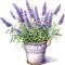 Sticker decorativ, Ghiveci cu Lavanda, Mov, 60 cm, 1339STK-4
