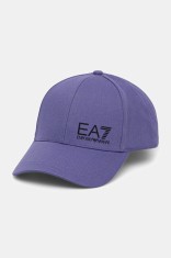 EA7 Emporio Armani șapcă de baseball din bumbac culoarea violet, cu imprimeu, AF11989.7X000005