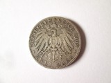 Rară! Statele Gemane/Regatul Bavariei 2 Mark 1902 D argint(0.900) cu patina frumoasa,regele Otto
