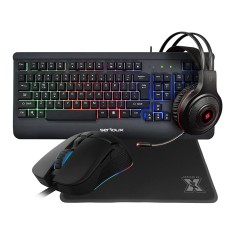 Kit tastatura gaming Serioux, 104 taste, structura metalica, USB, iluminare RGB, 800-6400 dpi