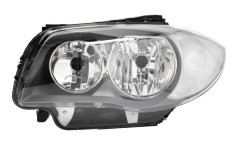 Far Bmw Seria 1 (E81/E82/E87/E88), 03.2007-09.2009, electric , tip bec H7+H7 , fara motoras, omologare ECE ,rama titanium, 63117193387; 63117249649,
