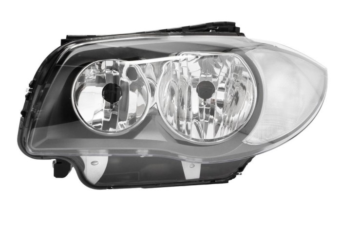 Far Bmw Seria 1 (E81/E82/E87/E88), 03.2007-09.2009, electric , tip bec H7+H7 , fara motoras, omologare ECE ,rama titanium, 63117193387; 63117249649,
