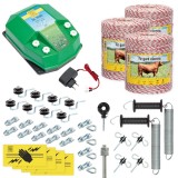 Pachet complet gard electric 3000m, 7.2 Joule, 230V/12V, AgroElectro, pentru animale domestice, cu izolatori si fir