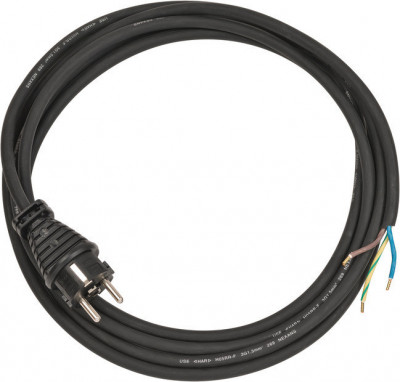 Cablu electric 3m H05RR-F 3G1,5 negru cu stecher turnată DE/BE B1160330 Brennenstuhl foto