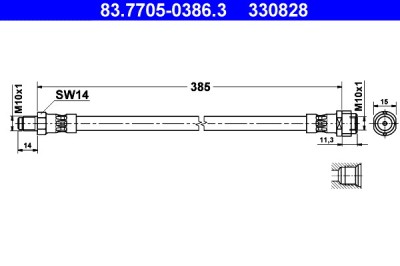 ATE 83.7705-0386.3 Furtun frana foto