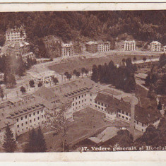 bnk cp Slanic Moldova - Vedere generala si Hotelul Racovita - circulata 1947