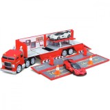 Camion de transport cu remorca si 2 masinute Maisto, Ferrari Evolution Hauler, Rosu