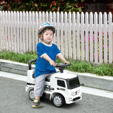 HOMCOM Masina Ride-on pentru copii 12-36 luni cu volan, faruri si sunete, Alb