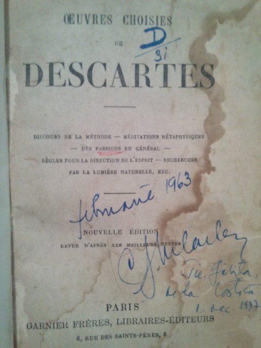 Oeuvres choisies de Descartes (1963)
