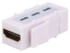 Adaptor LOGILINK soclu mamă x2 HDMI repeater aurit Keystone