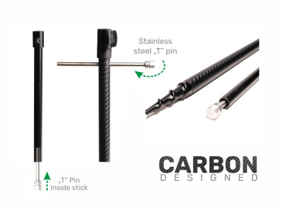Pichet Aluminiu cap burghiu cu design Carbon 50-90 cm. /3buc.- Zfish foto