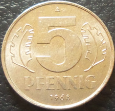 Moneda 5 PFENNIG - RD GERMANA, anul 1968 *cod 951 foto